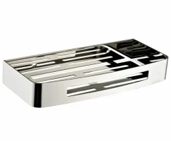 Jabonera Baño Rectangular R21 AISI 304 Cromo – 30001R210120 – AQG