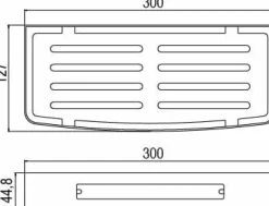 Jabonera Baño Rectangular R21 AISI 304 Cromo – 30001R210120 – AQG