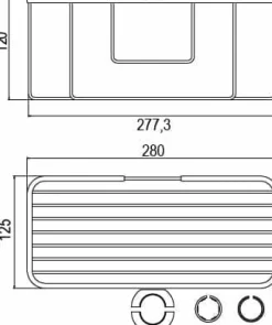 Jabonera Para Mixi Rectangular S01 AISI 304 Cromo – 30003S010120 – AQG