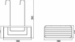 Jabonera Rejilla Baño Colgar Grifo Rectangular C07 AISI 304 Cromo – 30002C070120 – AQG