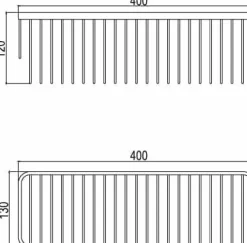 Jabonera Rejilla Baño Rectangular R03 40 Cm AISI 304 Cromo – 30001R030120 – AQG
