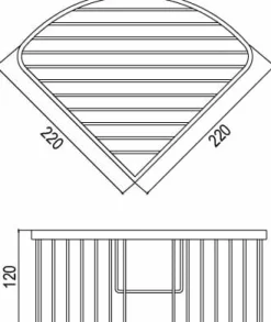 Jabonera Rejilla Baño Triangular T01 AISI 304 Cromo – 30001T010120 – AQG