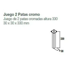 Juego De 2 Patas Para Mueble Y Pilar Cromo – Salgar