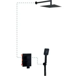 Kit De Empotrar Monomando 2 Viascon Rociador Y Set De Ducha – Alpha – AQG