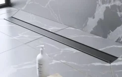 Kit Para Plato De Obra Con Sumidero Ruber Reducido Con Sifón De 30 Mm Y Rejilla EVOLUX LISA DARK 180 X 7 Cm Reducido – EVOLUX -IE51180R – Estil Gurú