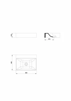 Lavabo Albus De 60X45 Sin Rebosadero Y Sin Orificio Para Grifo – Gala – G1021701