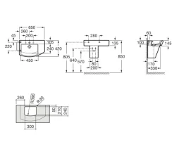 Lavabo Asimetrico De Porcelana Sobre Encimera – Hall – Roca – A327620000