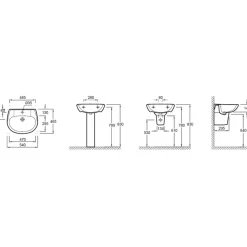 Lavabo Con Pedestal – Huno – Jacob Delafon