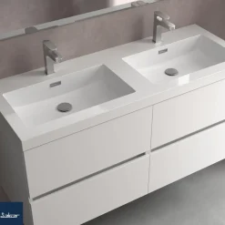 Lavabo De Carga Mineral Con 2 Senos – Toscana – Salgar
