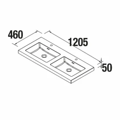 Lavabo De Carga Mineral Con 2 Senos – Toscana – Salgar