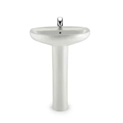Lavabo De Porcelana Mural Con Pedestal – Victoria – Roca
