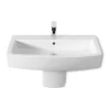 Lavabo De Porcelana Mural Con Semiedestal – Roca – Hall