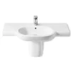 Lavabo De Porcelana Mural Con Pedestal – Roca – Meridian