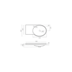 Lavabo De Porcelana Sobremueble / Encastre 0577 – Nantes – Bathco