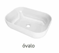 Lavabo De Resina Sobre Encimera Microtec 45x32x13 Cm – Ovalo – Aquore