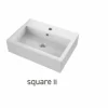 Lavabo De Resina Sobre Encimera Microtec 51x38x13 Cm – SQUARE II – Aquore