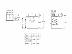 Lavabo De Sobre Encimera Con Orificio Para Grifería Square – The Gap – A3270MM000