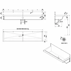Lavabo Industrial Prestosan Inox Multiple 1800 Mm Con Repisa Sin Taladro – PrestoEquip – 88877