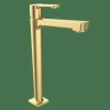 Lavabo Monomando Alto Oro Cepillado Estilo Premium Colección JOLIE 82540827 – GRB Mixers