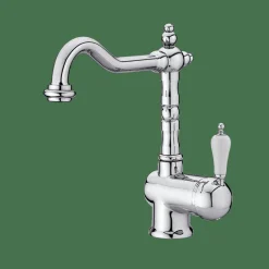 Lavabo Monomando Caño Retro Cromo Estilo Premium Colección CLÁSICA 910700 – GRB Mixers