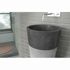 Lavabo Pedestal De Piedra A Suelo 00321/00322 – Java – Bathco