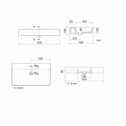 Lavabo Porcelana Blanca – Veneto – Salgar