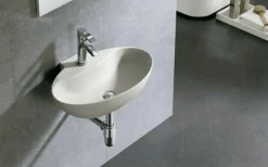Lavabo Sobre Encimera / Suspendido Blanco O Natural – 0034N/0034NCRU- New Malaga – Bathco