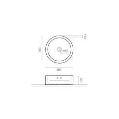 Lavabo Sobre Encimera Acero Satinado 8311 – Oruña – Bathco