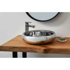 Lavabo Sobre Encimera Acero Brillante – 8310 – Ason – Bathco