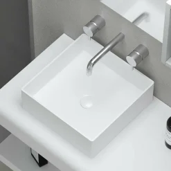 Lavabo Sobre Encimera De SolidSurface – Square – Baños10