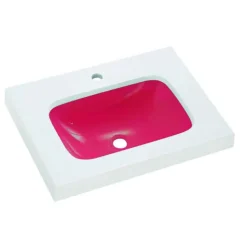 Lavabo Suspendido Con Seno En Rojo – Une / Une 01 – Bathco