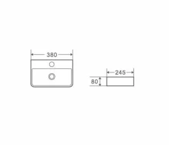 Lavabo Suspendido Para Espacios Reducidos Mini 45R – Aquore