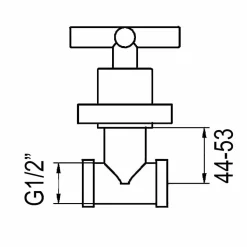 Llave De Paso 1/2 Cromo Mate 8213061 – Matrix – Galindo