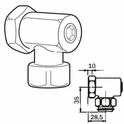 Llave De Paso Para Grifo Temporizado Lavabo Un Agua – 42520 – Presto Iberica