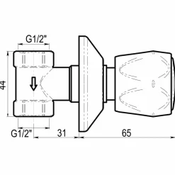 Llave De Paso Tubo Cobre/tube Ø22 Mm – 3817000 – Galindo