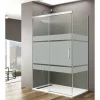 Mampara Angular 1 Puerta Corredera Con Decorado Frost Plus – Basic – GME