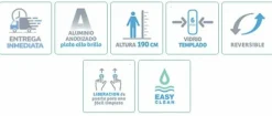 Mampara Angular De Ducha 2 Fijos + 2 Puertas Correderas – 300 TR607+607 16 – Kassandra