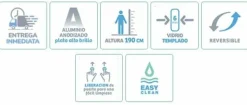Mampara Angular De Ducha 2 Fijos + 2 Puertas Correderas – Bella BL607+607 16 – Kassandra