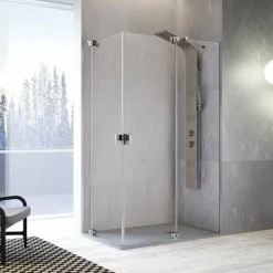 Mampara Angular De Ducha 2 Fijos + 2 Puertas Abisagradas Pivotantes – Sula SL603+SL603 – Kassandra