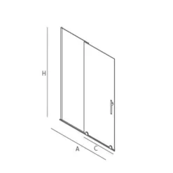 Mampara De Ducha Frontal De Una Puerta Corredera Y Fijo – Serie Reikiavik – Salgar