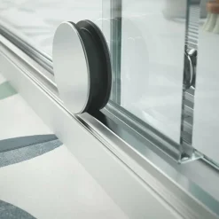 Mampara De Ducha Frontal De Una Puerta Corredera Y Fijo – Serie Reikiavik – Salgar