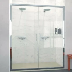 Mampara De Ducha Frontal De Dos Hojas Correderas Y Dos Fijas – St Bogota – Doccia