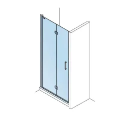 Mampara Frontal De Ducha De Puerta Abatible/plegable Altura 230 Cm – Serie Odense – Salgar
