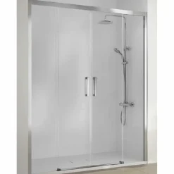Mampara Frontal De Ducha 2 Fijos + 2 Hojas Correderas CU100 16 – Kassandra – 400