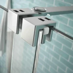 Mampara Frontal De Ducha Puerta Corredera + Fijo Y Lateral Fijo – Serie Reikiavik – Salgar