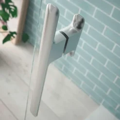 Mampara Frontal De Ducha Puerta Corredera + Fijo Y Lateral Fijo – Serie Reikiavik – Salgar