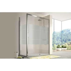 Mampara Frontal De Ducha Fijo + Puerta Corredera 400 Con Opcion De Lateral – Kassandra