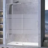 Mampara Frontal De Ducha 1 Fijo + Puerta Corredera Con Decorado Clio – Luna – Kassandra