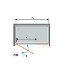 Mampara Frontal De Ducha Fijo + Puerta Abatible Nardi Na502 – Kassandra