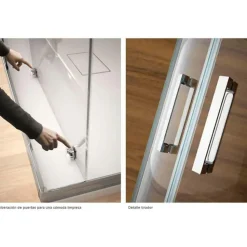 Mampara Semicircular De Ducha 2 Fijos + 2 Puertas Correderas – 400 CU130 -131 16 – Kassandra